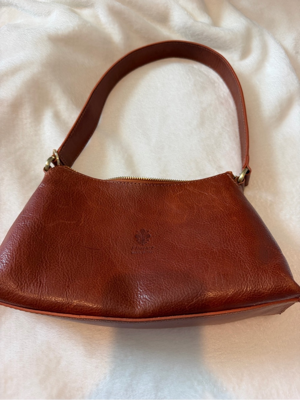 Vintage Brown Leather Shoulder Bag
